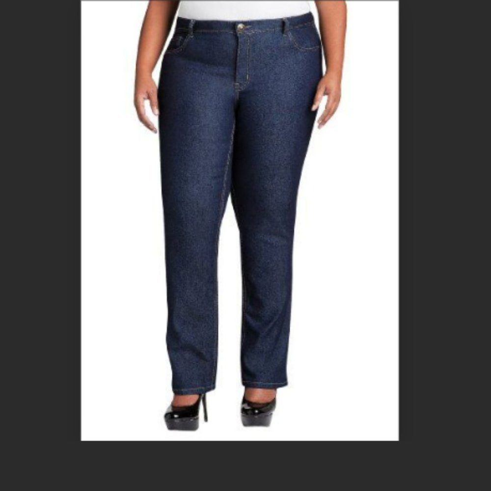 Ashley Stewart Blue Jeans Heavy Denim Size 22